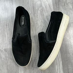MICHAEL Michael Kors Womens Keaton Casual Shoes Suede Black Size 7 1/2